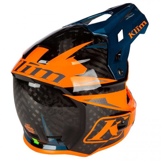 Klim F3 Carbon Pro Off-Road Helmet Striker Petrol Orange Off Road Helmets - SKU 3564-000-110-003