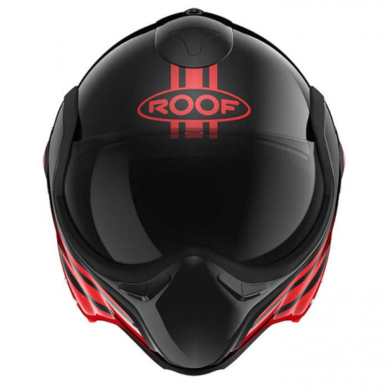 Roof RO9 Boxxer Sting Black Red Flip Front Motorcycle Helmets - SKU HRO1273254