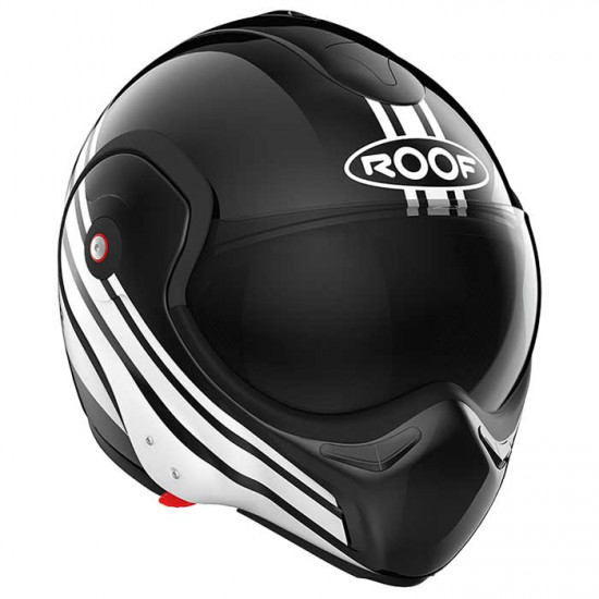 Roof RO9 Boxxer Sting Black White Flip Front Motorcycle Helmets - SKU HRO1273354