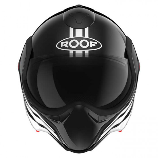 Roof RO9 Boxxer Sting Black White Flip Front Motorcycle Helmets - SKU HRO1273354