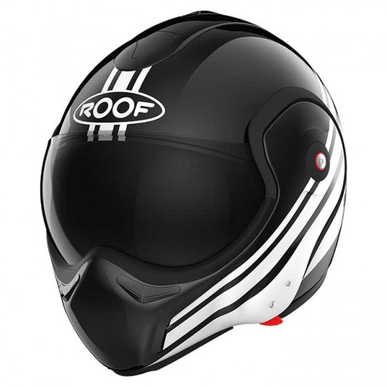 Roof RO9 Boxxer Sting Black White Flip Front Motorcycle Helmets - SKU HRO1273354