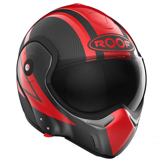 Roof RO9 Boxxer Carbon Dart Red Flip Front Motorcycle Helmets - SKU HRO1277054