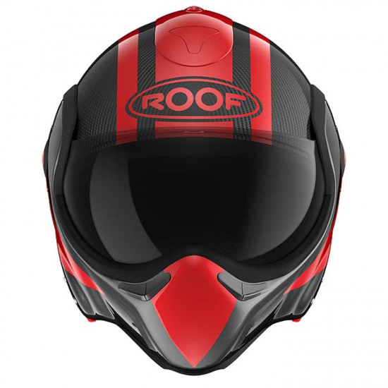 Roof RO9 Boxxer Carbon Dart Red Flip Front Motorcycle Helmets - SKU HRO1277054