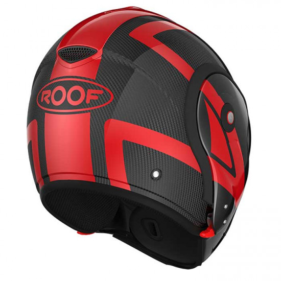 Roof RO9 Boxxer Carbon Dart Red Flip Front Motorcycle Helmets - SKU HRO1277054