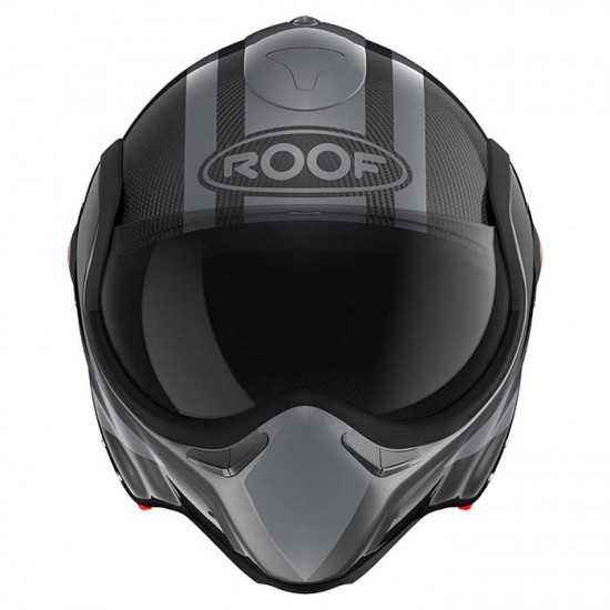 Roof RO9 Boxxer Carbon Dart Dark Silver Flip Front Motorcycle Helmets - SKU HRO1277154