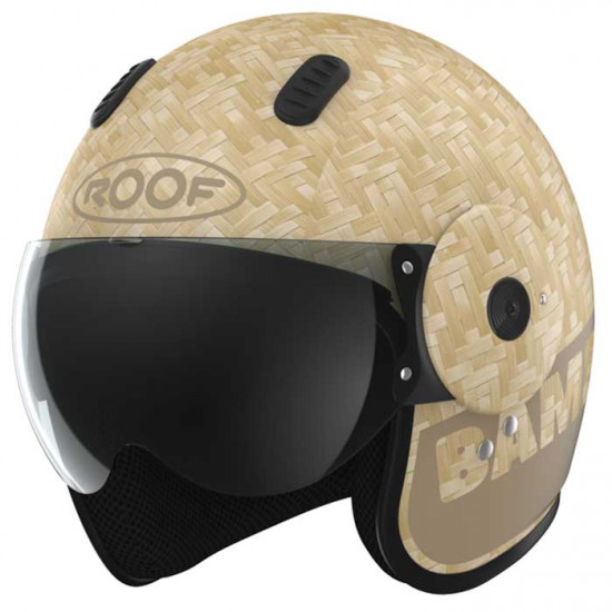 Roof RO15 Bamboo Pure Matt Sand Open Face Helmets - SKU HRO60102154