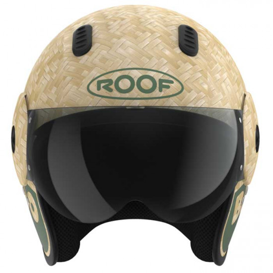 Roof RO15 Bamboo Pure Matt Khaki Open Face Helmets - SKU HRO60102254