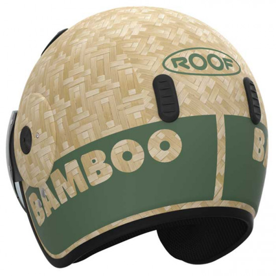 Roof RO15 Bamboo Pure Matt Khaki Open Face Helmets - SKU HRO60102254