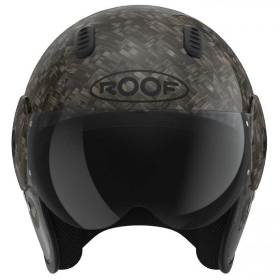 Roof RO15 Bamboo Black Glossy Open Face Helmets - SKU HRO60102354