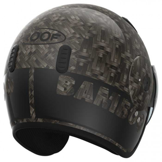 Roof RO15 Bamboo Black Glossy Open Face Helmets - SKU HRO60102354