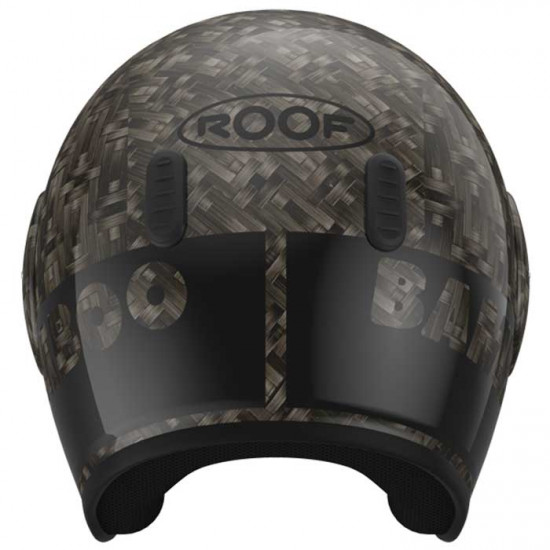 Roof RO15 Bamboo Black Glossy Open Face Helmets - SKU HRO60102354