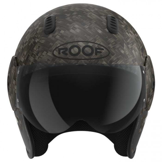 Roof RO15 Bamboo Black Mat Open Face Helmets - SKU HRO60102454