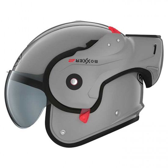 Roof RO9 Boxxer 2 Smokey Grey Flip Front Motorcycle Helmets - SKU HRO60200454