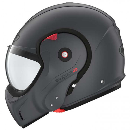 Roof RO9 Boxxer 2 Matt Graphite Flip Front Motorcycle Helmets - SKU HRO60200754