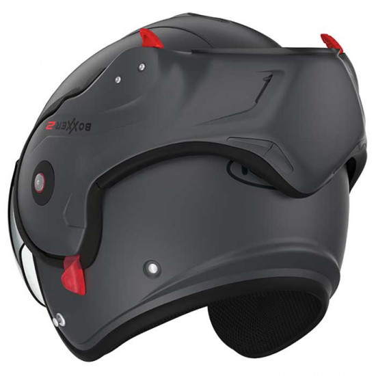 Roof RO9 Boxxer 2 Matt Graphite Flip Front Motorcycle Helmets - SKU HRO60200754