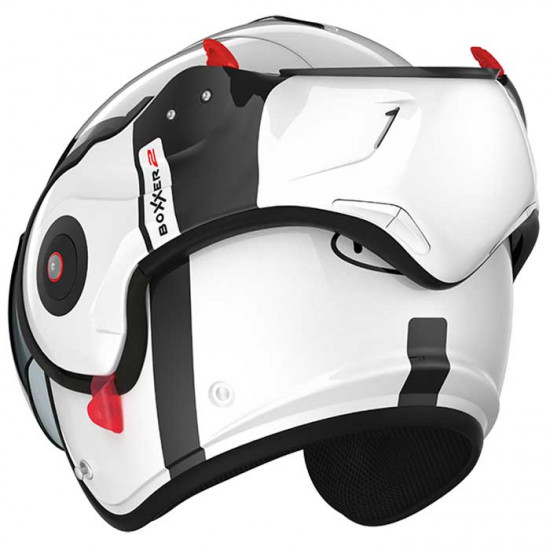 Roof RO9 Boxxer 2 Bond Black White Flip Front Motorcycle Helmets - SKU HRO60202254