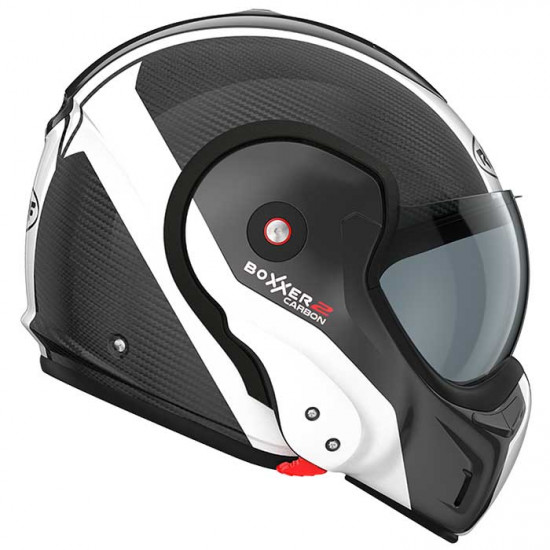 Roof Boxxer 2 Carbon Wonder Pearl White Flip Front Motorcycle Helmets - SKU HRO60212254