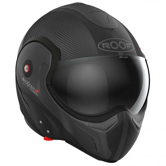 Roof Boxxer 2 Carbon Wonder Matt Black Flip Front Motorcycle Helmets - SKU HRO60212554