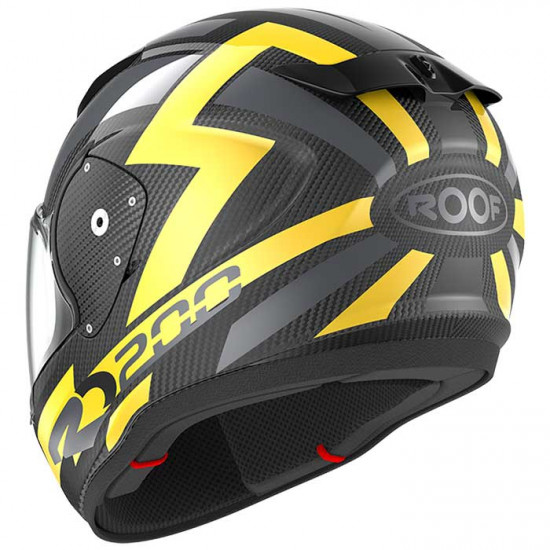 Roof RO200 Carbon Suzuka Yellow Metal Flip Front Motorcycle Helmets - SKU HRO60302254