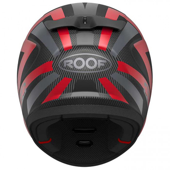 Roof RO200 Carbon Suzuka Red Metal Flip Front Motorcycle Helmets - SKU HRO60302354