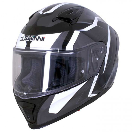 Duchinni D985 Black White Full Face Helmets - SKU DHD98582XS