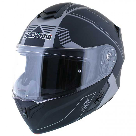 Duchinni D938 Black Gun Flip Front Motorcycle Helmets - SKU DHD93883XS