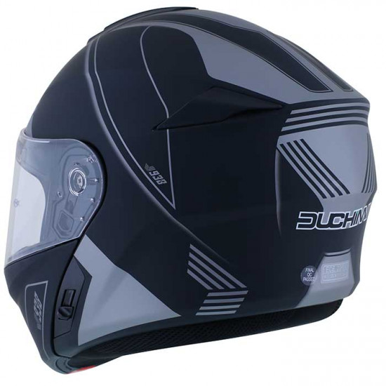 Duchinni D938 Black Gun Flip Front Motorcycle Helmets - SKU DHD93883XS