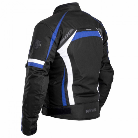 Rayven Zeus Waterproof Blue Black Jacket Mens Motorcycle Jackets - SKU RLMWZEU023