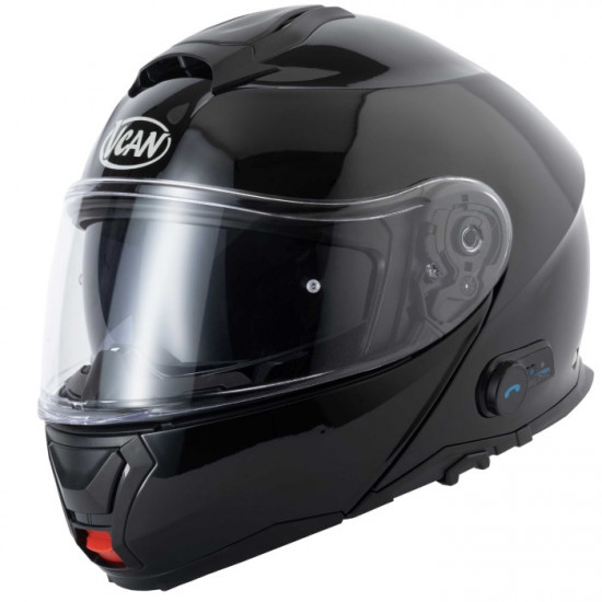 Vcan H272 Blinc Gloss Black Helmet Flip Front Motorcycle Helmets - SKU RLMWHBL002