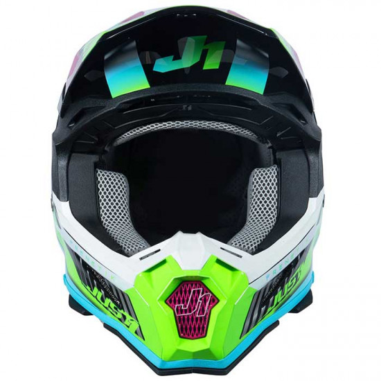 Just1 J22 Frenetik Neon Fluo Lime Black Off Road Helmets - SKU JUS202S