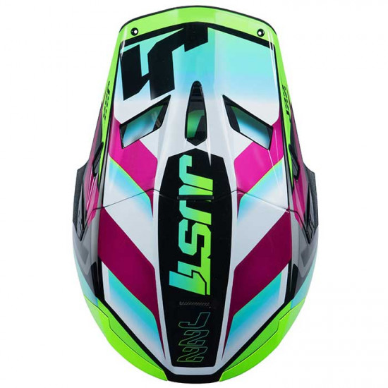 Just1 J22 Frenetik Neon Fluo Lime Black Off Road Helmets - SKU JUS202S