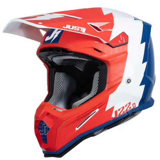 Just1 J22 Revolt Red Blue White Off Road Helmets - SKU JUS204S