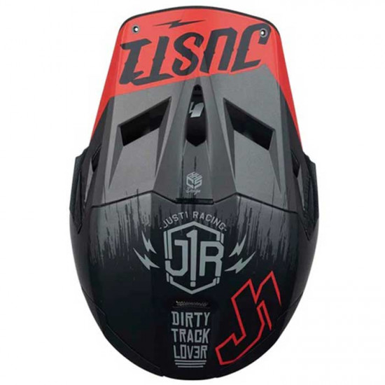 Just1 J22 Flagman Red Titanium Black Off Road Helmets - SKU JUS206S