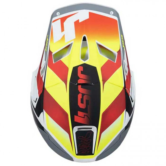 Just1 J22 Frenetik Fire Fluo Yellow Red White Off Road Helmets - SKU JUS208S