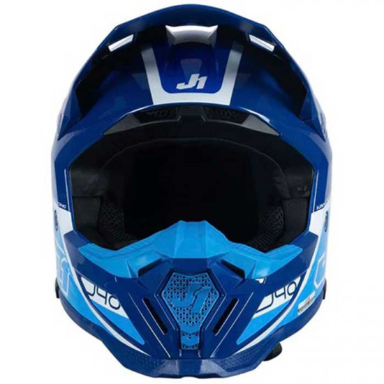 Just1 J40 Flash White Blue Off Road Helmets - SKU JUS402S