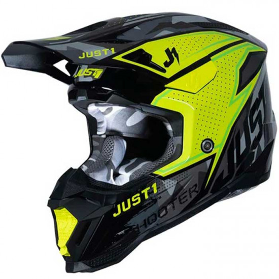 Just1 J40 Shooter Camo Fluo Yellow Off Road Helmets - SKU JUS404S