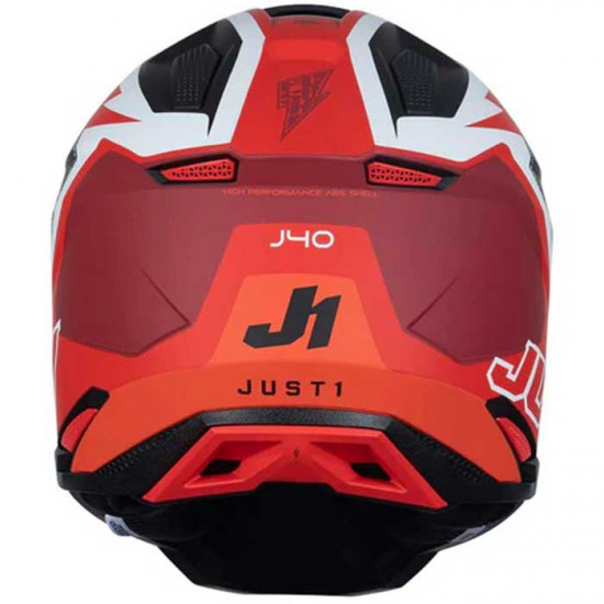 Just1 J40 Flash Red White Off Road Helmets - SKU JUS410S