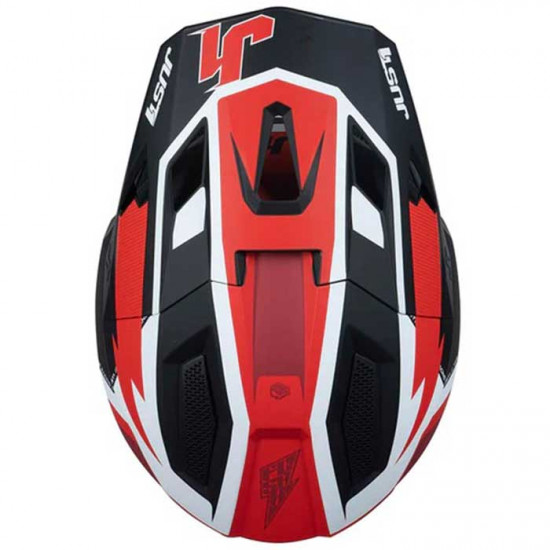 Just1 J40 Flash Red White Off Road Helmets - SKU JUS410S