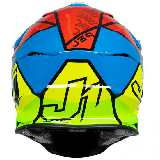 Just1 J39 Thruster Fluo Yellow Red Blue Off Road Helmets - SKU JUS604S