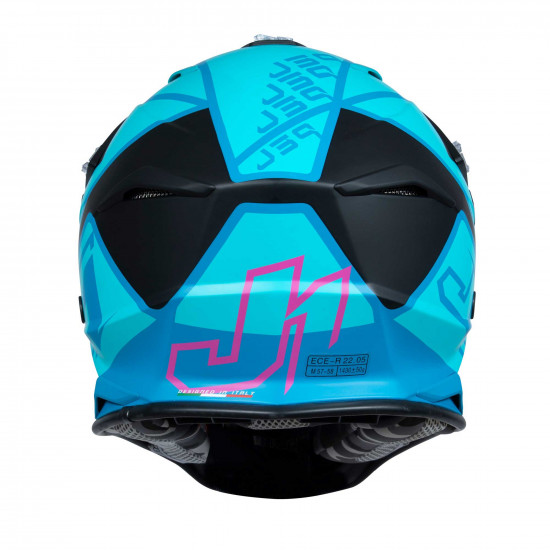 Just1 J39 Thruster Matt Blue Fushia Off Road Helmets - SKU JUS608S