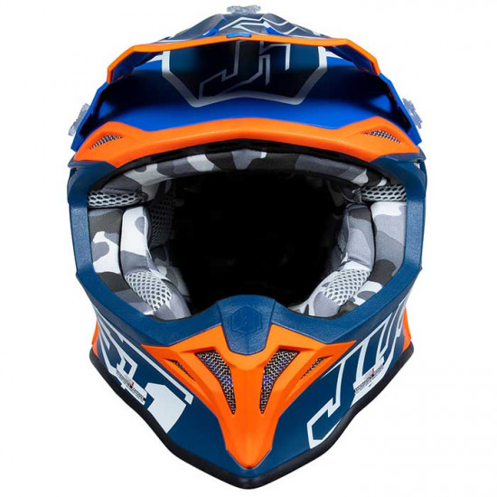 Just1 J39 Thruster Matt Blue Orange Off Road Helmets - SKU JUS610S