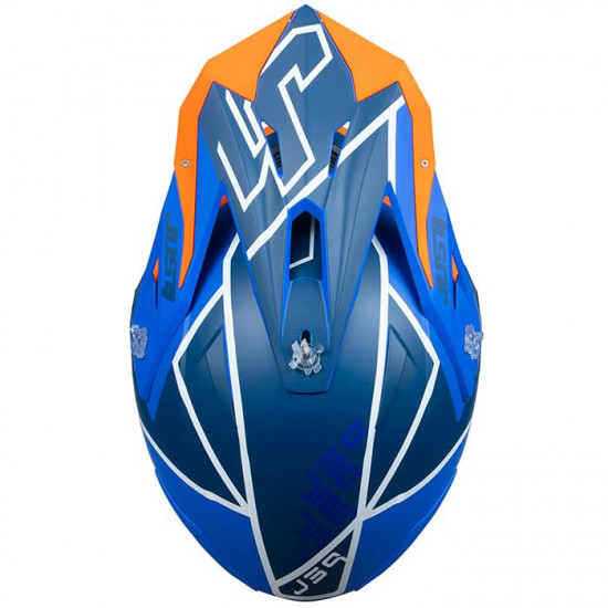 Just1 J39 Thruster Matt Blue Orange Off Road Helmets - SKU JUS610S