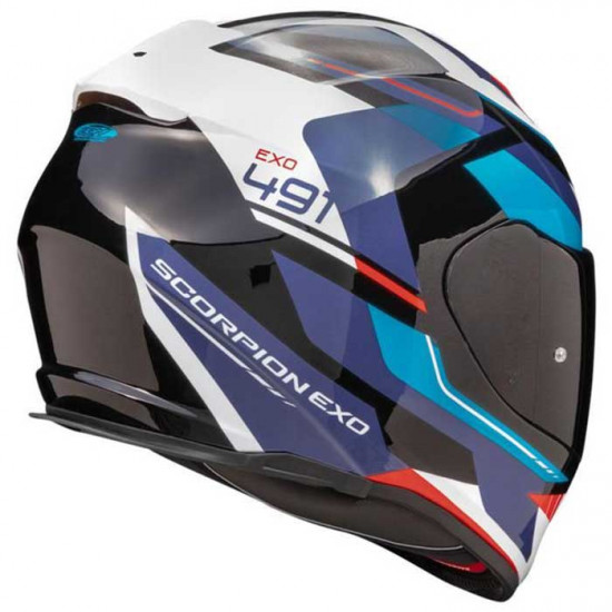 Scorpion Exo 491 Abilis Blk/Blu/Red Full Face Helmets - SKU 750484682961XS