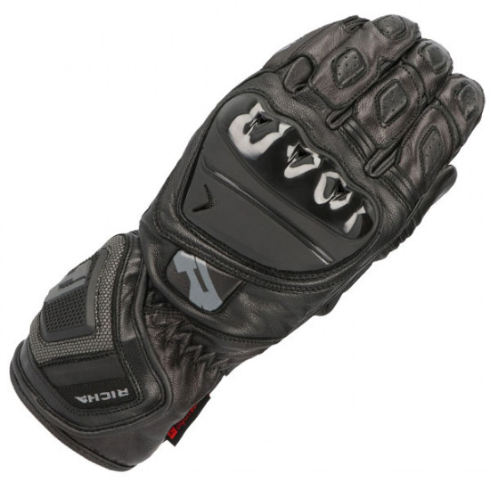 Richa Savage 3 Black Leather Gloves Mens Motorcycle Gloves - SKU 081/5SAIII/BK/02