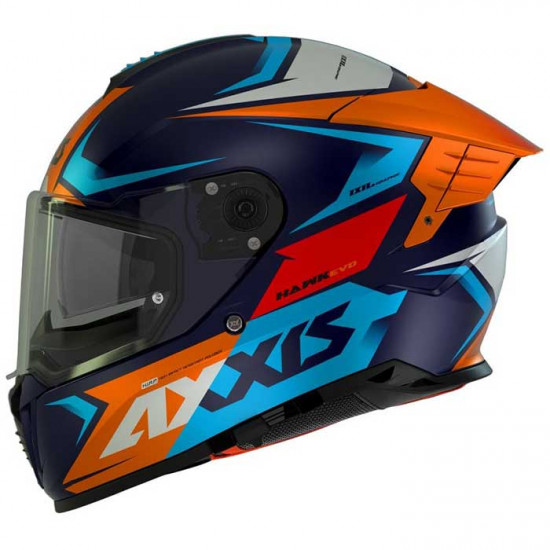 Axxis Hawk Evo SV Ixil Matt Orange Full Face Helmets - SKU 8060301