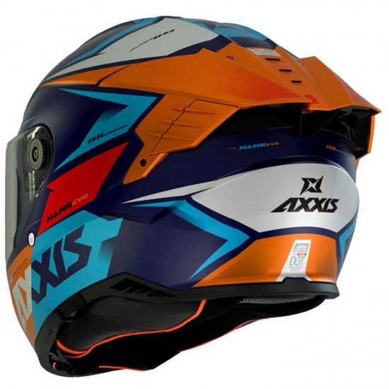 Axxis Hawk Evo SV Ixil Matt Orange Full Face Helmets - SKU 8060301