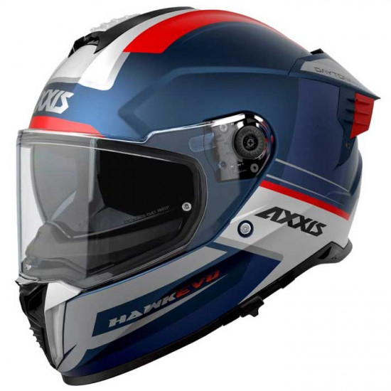 Axxis Hawk Evo SV Daytona Matt Blue Full Face Helmets - SKU 8060321