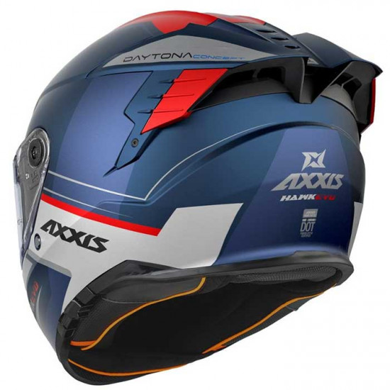 Axxis Hawk Evo SV Daytona Matt Blue Full Face Helmets - SKU 8060321