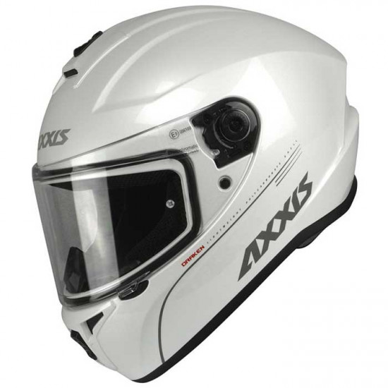 Axxis Draken S Gloss Pearl White Full Face Helmets - SKU 8060401