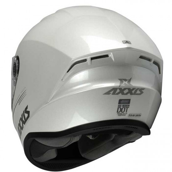 Axxis Draken S Gloss Pearl White Full Face Helmets - SKU 8060401